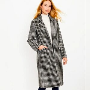 Ann Taylor LOFT houndstooth coat